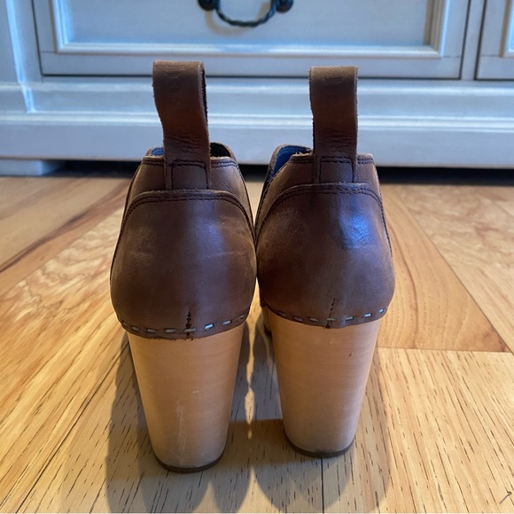 Swedish Hasbeens Toffel Chelsea Boots Brown Slip-On Leather Size 37 - Picture 5 of 6